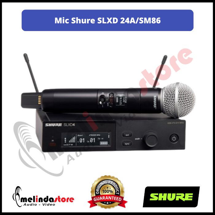 Microphone Wireless Shure SLXD24A/SM86 | Wireless Mic Shure Single Handheld